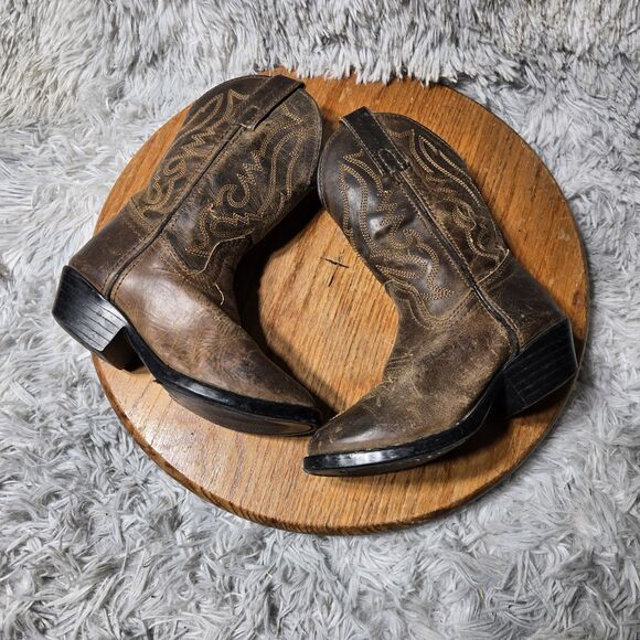 Smoky Mountain Boots Kids 10.5 D Denver Boys Pull On Brown Western Cowboy 3034 - Picture 6 of 9